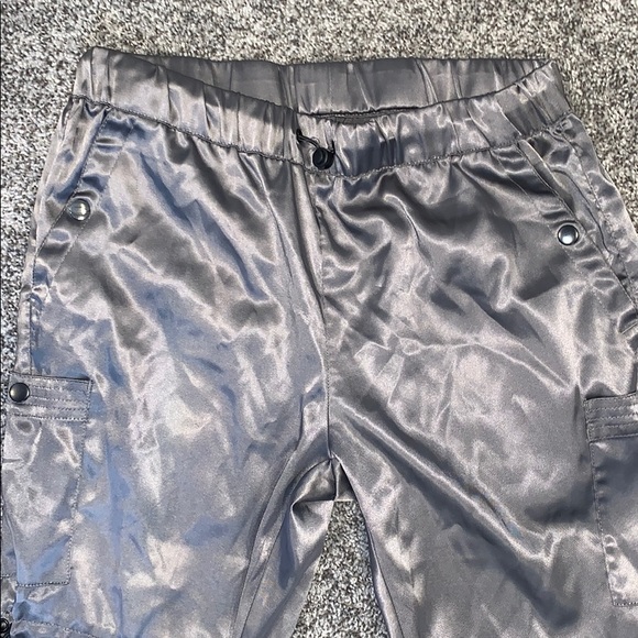 ASOS Slim Cargo Pants in Gray with Black Trims - Picture 3 of 5